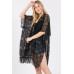 Flower Pattern Crochet Lace Tassel Cover Up - Designer Style - CC-WH2001836