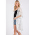 Flower Pattern Crochet Lace Tassel Cover Up - Designer Style - CC-WH2001836