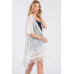 Flower Pattern Crochet Lace Tassel Cover Up - Designer Style - CC-WH2001836