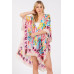 Multi Colored Heart Print Silky Feel Kimono - Designer Style - CC-WH2001848