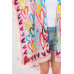 Multi Colored Heart Print Silky Feel Kimono - Designer Style - CC-WH2001848