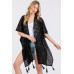 Geometric Pattern Tassel Cover Up - Designer Style - CC-WH2001839