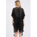 Geometric Pattern Tassel Cover Up - Designer Style - CC-WH2001839