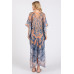 Boho Print Open Front Long Kimono - Designer Style - CC-WH2001831