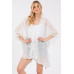 Flower Pattern Trim Detail Poncho - Designer Style - CC-WH2001835