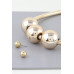 Triple Shiny Bead Statement Necklace - CC-WH2002052