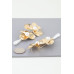 Shiny Pearled Flower Drop Earrings - CC-WH2002053