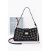Faux Leather Eyelet Studded Shoulder Bag - CC-WH2002080