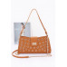 Faux Leather Eyelet Studded Shoulder Bag - CC-WH2002080