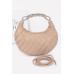 Faux Leather Braided Metal Handle Clutch - CC-WH2002085