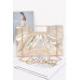 Faux Leather Metal Handle Clutch - CC-WH2002088