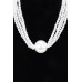 Multi Faux Pearl Chain Necklace - CC-WH2002095