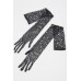 Rhinestone Mesh Long Gloves - CC-WH2002117