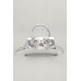 Faux Mirror Leather Ribbon Metal Top Handle Bag - CC-WH2002139