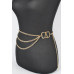 Multi Layered Metal Plus Size Chain Belt - CC-WH2002150
