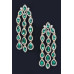 Rhinestone Fringe Earring - CC-WH2002159