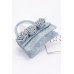 Faux Leather Rhinestone Hot Fix Flower Bag - CC-WH2002180