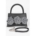 Faux Leather Rhinestone Hot Fix Flower Bag - CC-WH2002180