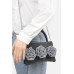 Faux Leather Rhinestone Hot Fix Flower Bag - CC-WH2002180