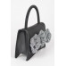 Faux Leather Rhinestone Hot Fix Flower Bag - CC-WH2002180