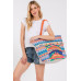 Boho Print Pom Pom Fringe Tote Bag - CC-WH2002199