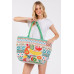 Fruit Boho Print Pom Pom Fringe Tote Bag - CC-WH2002200