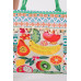 Fruit Boho Print Pom Pom Fringe Tote Bag - CC-WH2002200