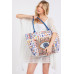 Evil Eye Boho Print Pom Pom Fringe Tote Bag - CC-WH2002202