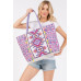 Boho Print Fringe Tote Bag - CC-WH2002204