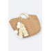 Woven Cotton Wood Handle Tote Bag - CC-WH2002219