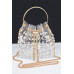 Clear Pearl Stud Bucket Bag W/chain Tassle - CC-WH2002224