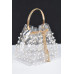 Clear Pearl Stud Bucket Bag W/chain Tassle - CC-WH2002224