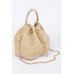 Faux Straw Bucket Bag W/stone Handle - CC-WH2002226