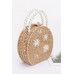 Faux Straw Handmade Clutch W/pearl Handle - CC-WH2002229