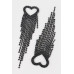 Rhinestone Heart Fringe Earring - CC-WH2002248