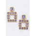 Multi Square Gemstone Earrings - CC-WH2002251