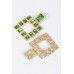 Multi Square Gemstone Earrings - CC-WH2002251