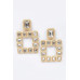 Multi Square Gemstone Earrings - CC-WH2002251