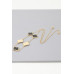 Two Toned Clover Charm Necklace - CC-WH2002274