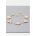 Multi Flared Clover Charm Bracelet - CC-WH2002283
