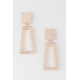 Modern Geometric Frame Drop Earrings - CC-WH2002290