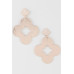 Textured Open Clover Drop Earrings - CC-WH2002291
