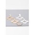 Textured Open Clover Drop Earrings - CC-WH2002291