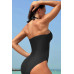 Color Block Halter Cross Lace One Piece Swimsuit - CC-WH3000048