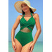 Color Block Halter Cross Lace One Piece Swimsuit - CC-WH3000048