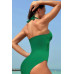 Color Block Halter Cross Lace One Piece Swimsuit - CC-WH3000048