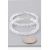 Teardrop Bejeweled Hoop Earrings - CC-WH2002296