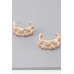 Twin Hearts Hoop Earrings - CC-WH2002302