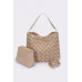 Faux Leather Braided Embossed Hobo Bag - CC-WH2002306