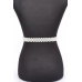 Flower Ribbon Faux Pearl Stretch Belt - CC-WH2002316